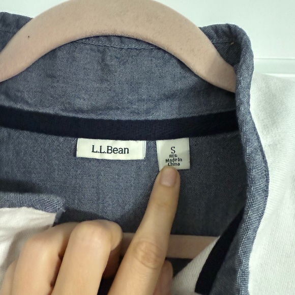 L.L. Bean Striped Henley Shirt - Picture 3 of 5